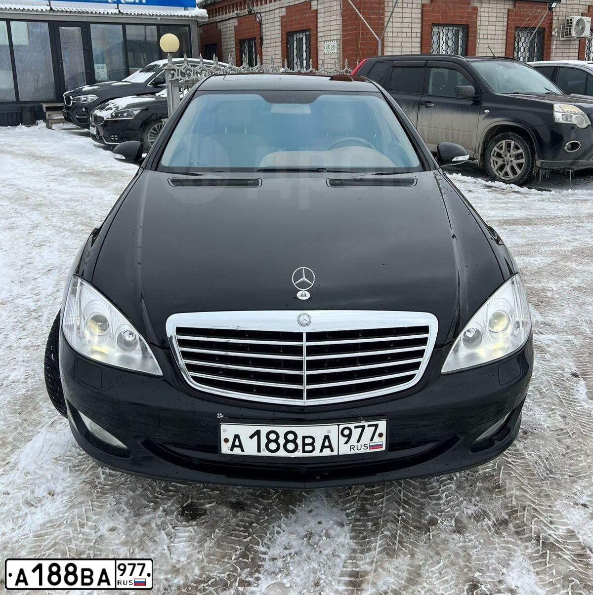 Фото автомобиля MERCEDES S-KLASSE, 2007 — госномер А188ВА977. Цвет: ЧЕРНЫЙ