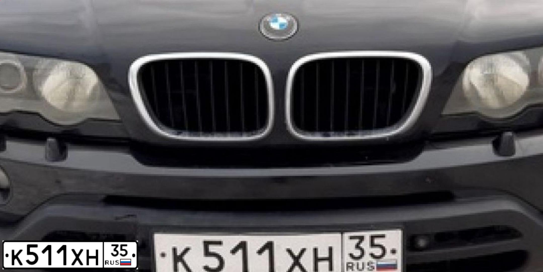 Фото автомобиля BMW X5, 2002 — госномер К511ХН35. Цвет: ЧЕРНЫЙ