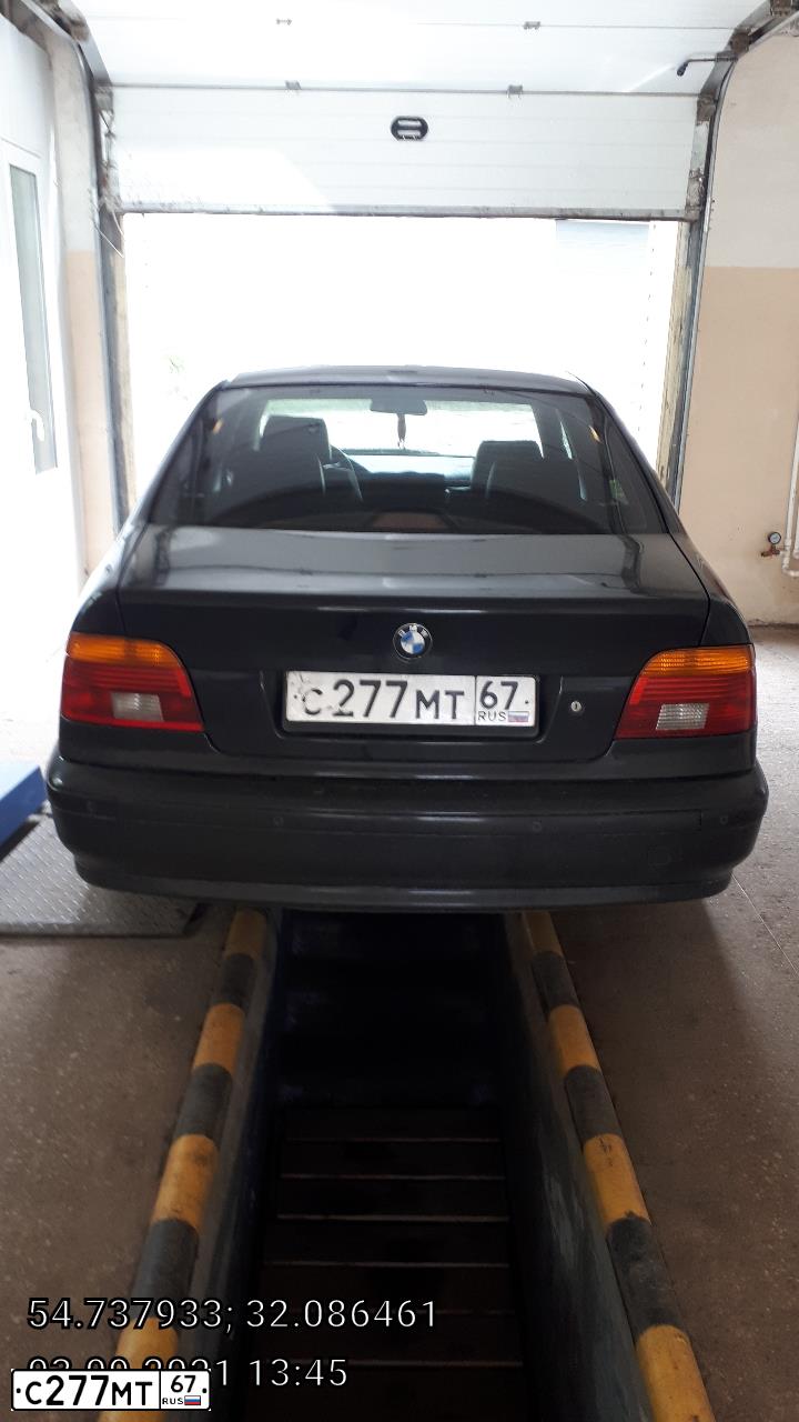 Фото автомобиля BMW 520IA, 2003 — госномер М488ТР67. Цвет: ЧЕРНЫЙ