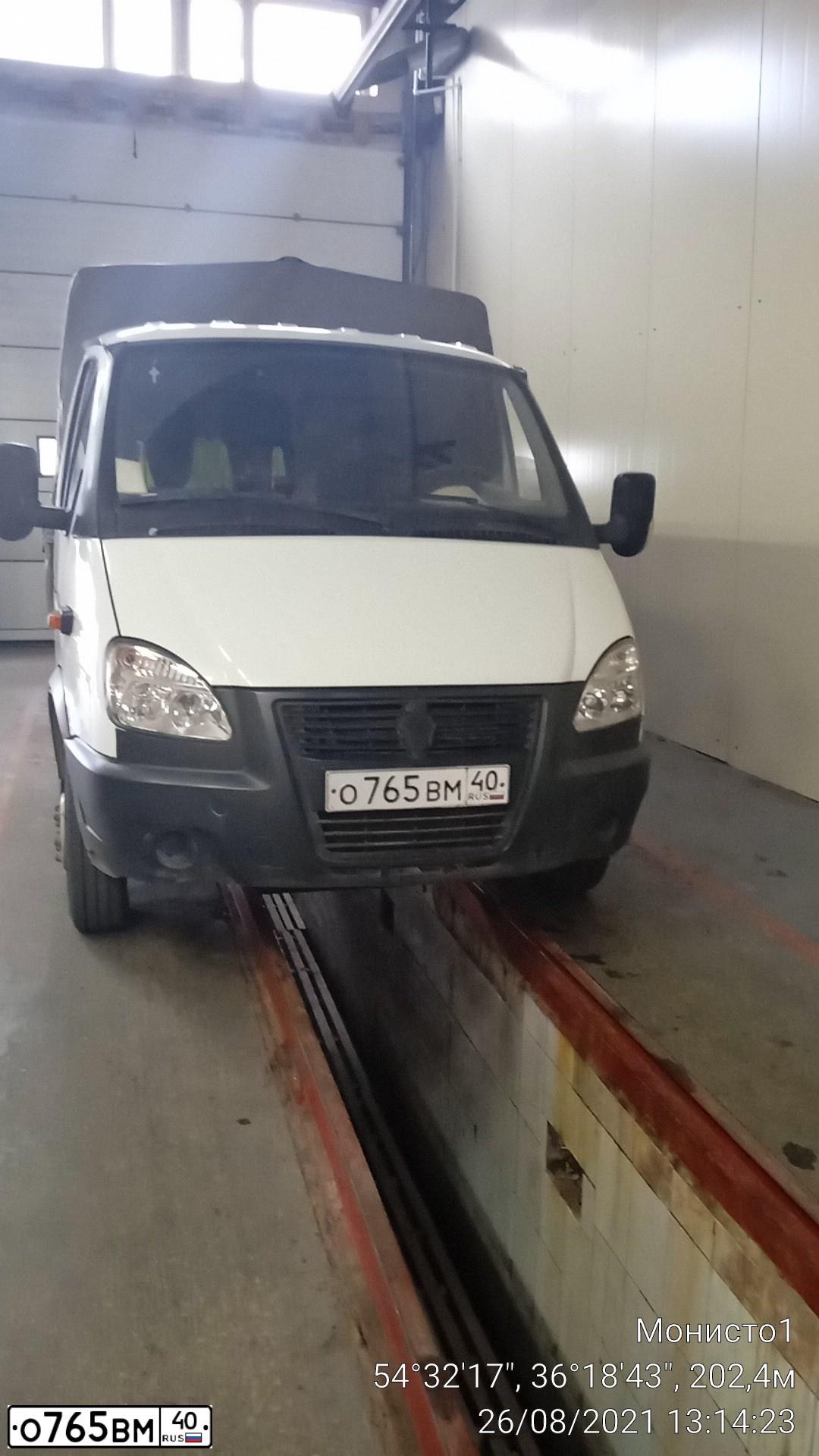 Фото автомобиля GAZ 3302, 2015 — госномер О765ВМ40. Цвет: БЕЛЫЙ