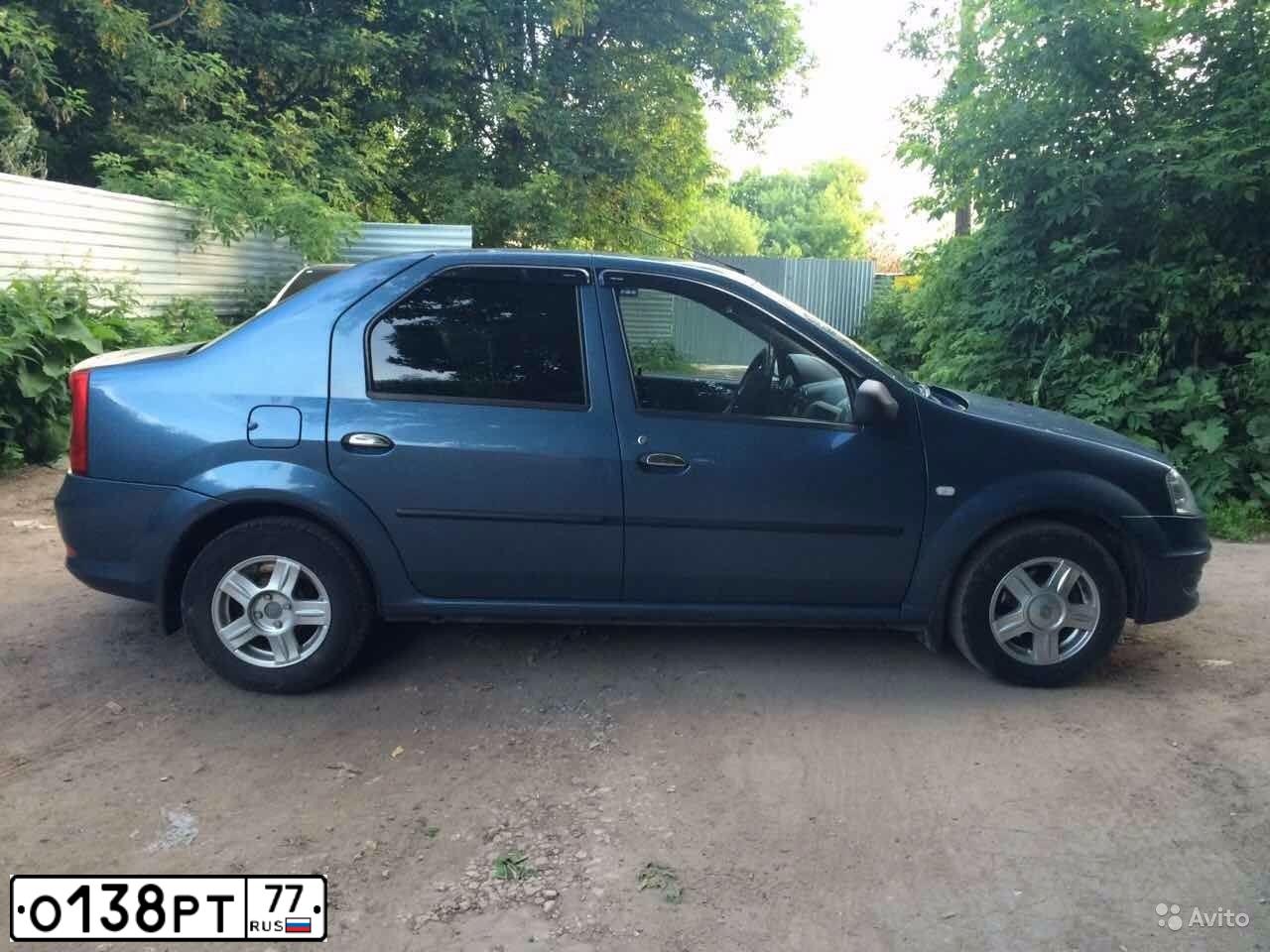 Фото автомобиля RENAULT LOGAN, 2010 — госномер У277ТК62. Цвет: синий