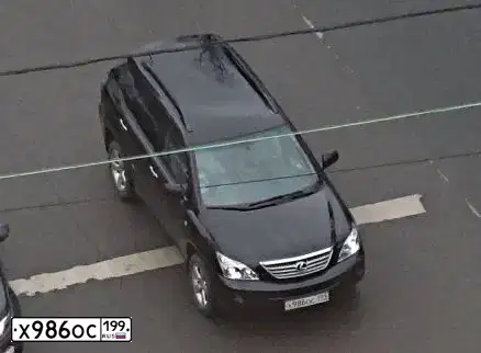 Фото автомобиля LEXUS RX, 2008 — госномер Х986ОС199. Цвет: ЧЕРНЫЙ
