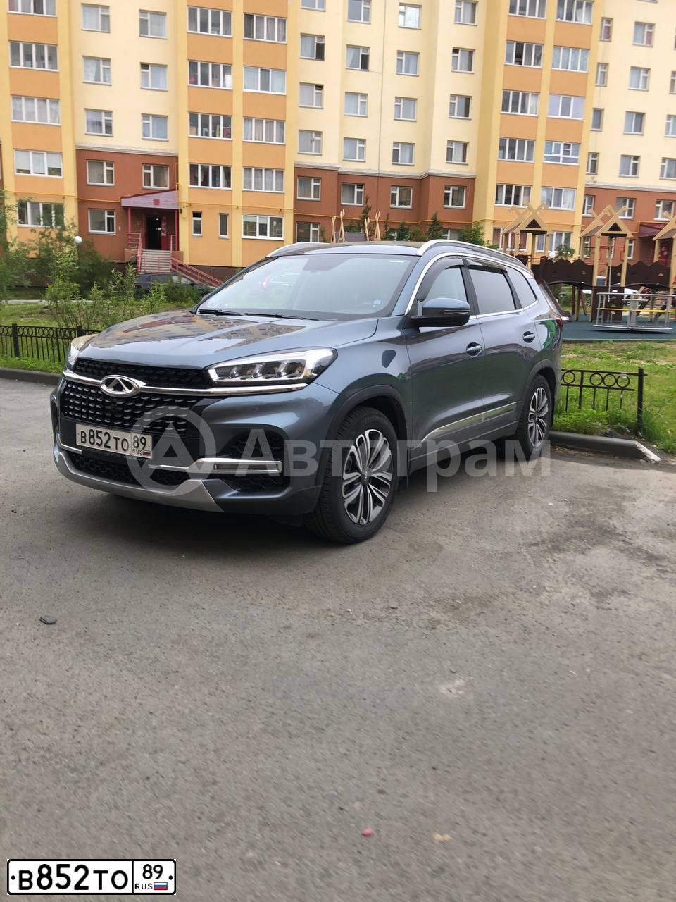 Фото автомобиля CHERY TIGGO, 2020 — госномер Х675РМ72. Цвет: СЕРЫЙ