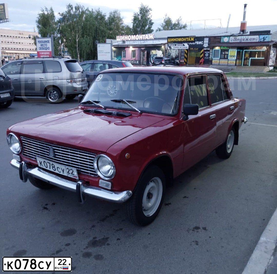 Фото автомобиля LADA 2101, 1974 — госномер К078СУ22. Цвет: КРАСНЫЙ