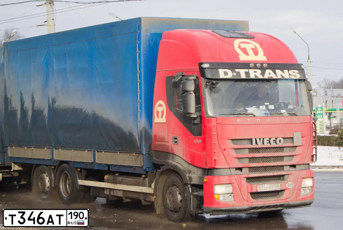 Фото автомобиля IVECO STRALIS, 2009 — госномер А799АВ797. Цвет: Красный