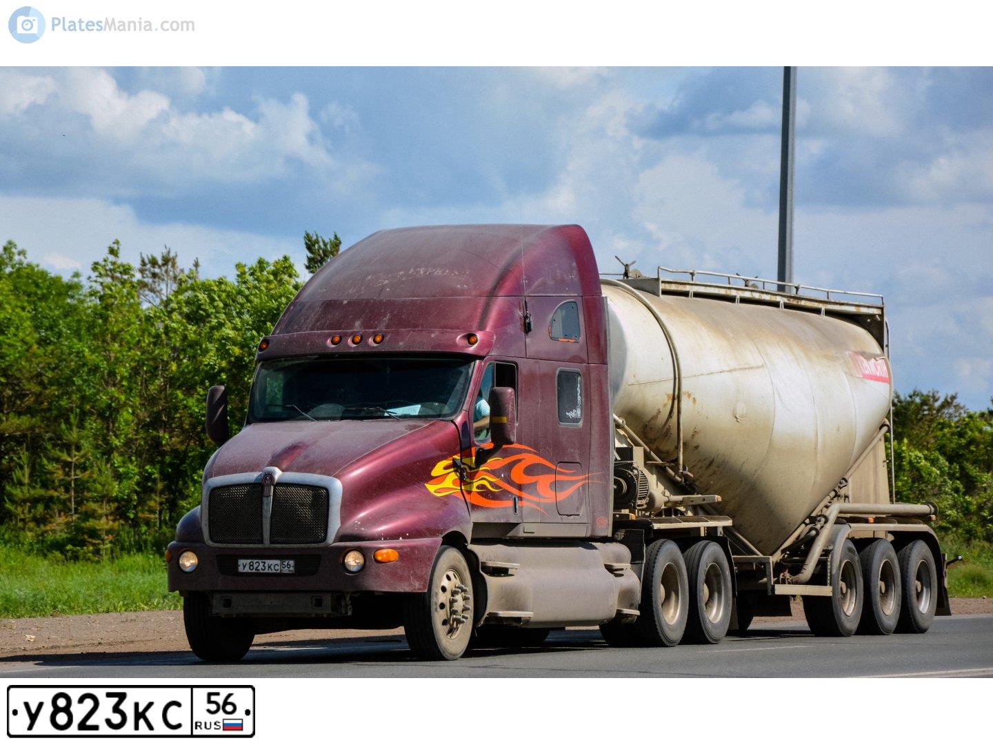 Фото автомобиля KENWORTH T-SERIE, 2003 — госномер Х219ОМ31. Цвет: ВИШНЕВЫЙ