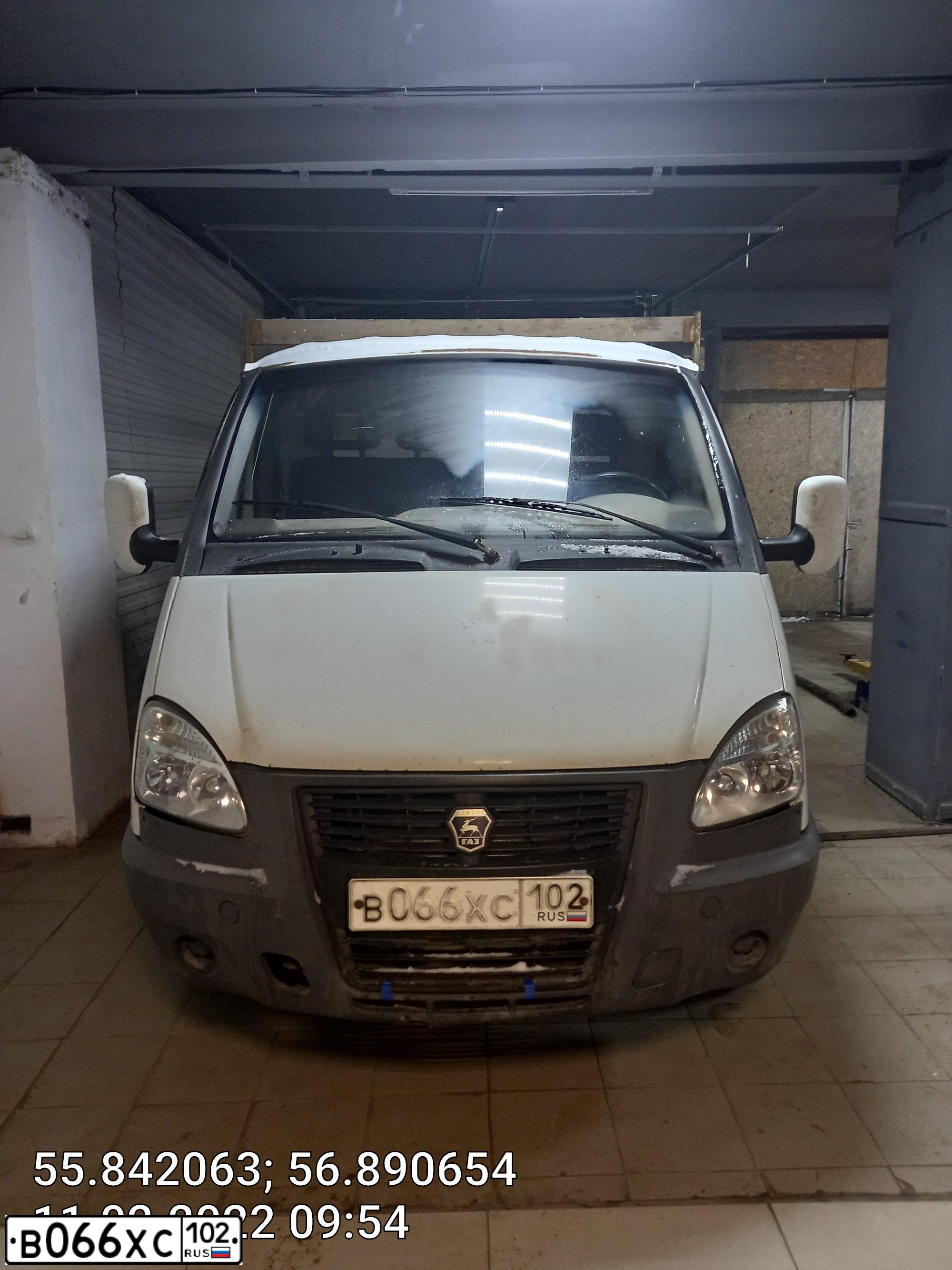 Фото автомобиля GAZ 3302 EL, 2005 — госномер В066ХС102. Цвет: Белый