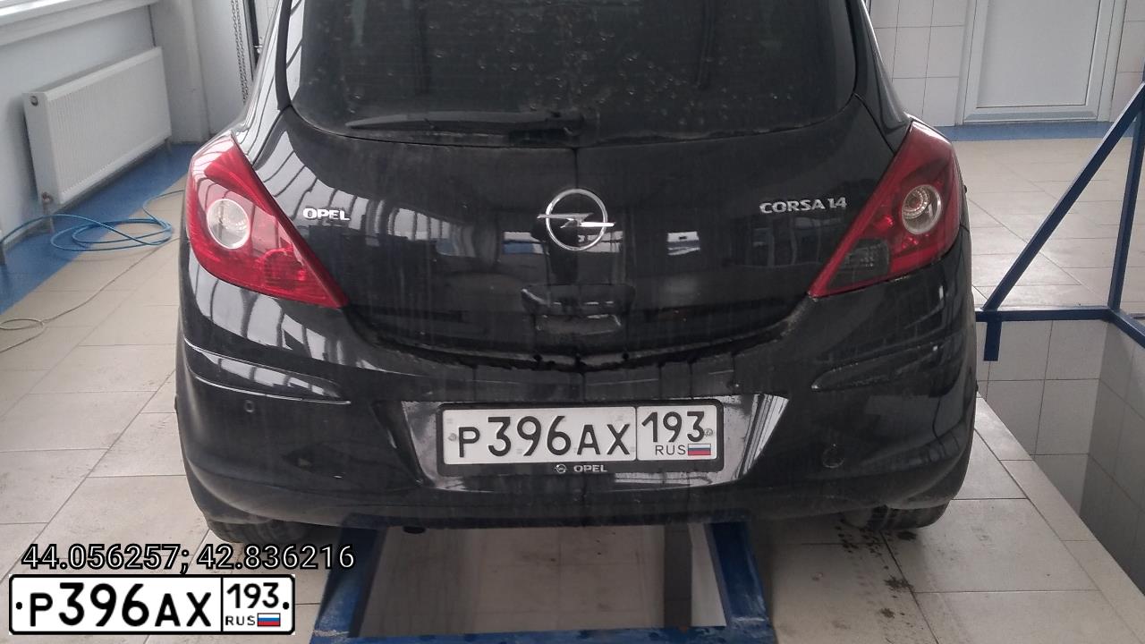 Фото автомобиля OPEL CORSA, 2008 — госномер Р760НО193. Цвет: ЧЕРНЫЙ