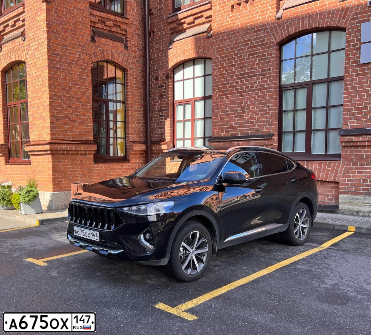 Фото автомобиля HAVAL F7X, 2022 — госномер С198ЕМ198. Цвет: ЧЕРНЫЙ