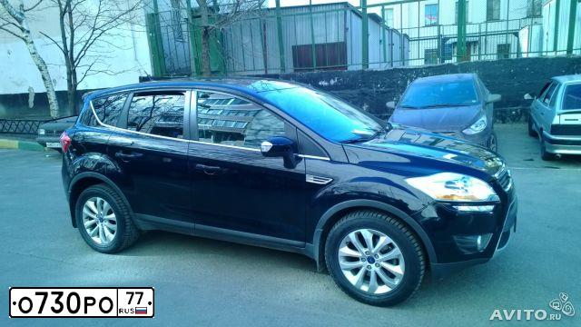 Фото автомобиля FORD KUGA, 2012 — госномер Х614СС190. Цвет: ЧЕРНЫЙ