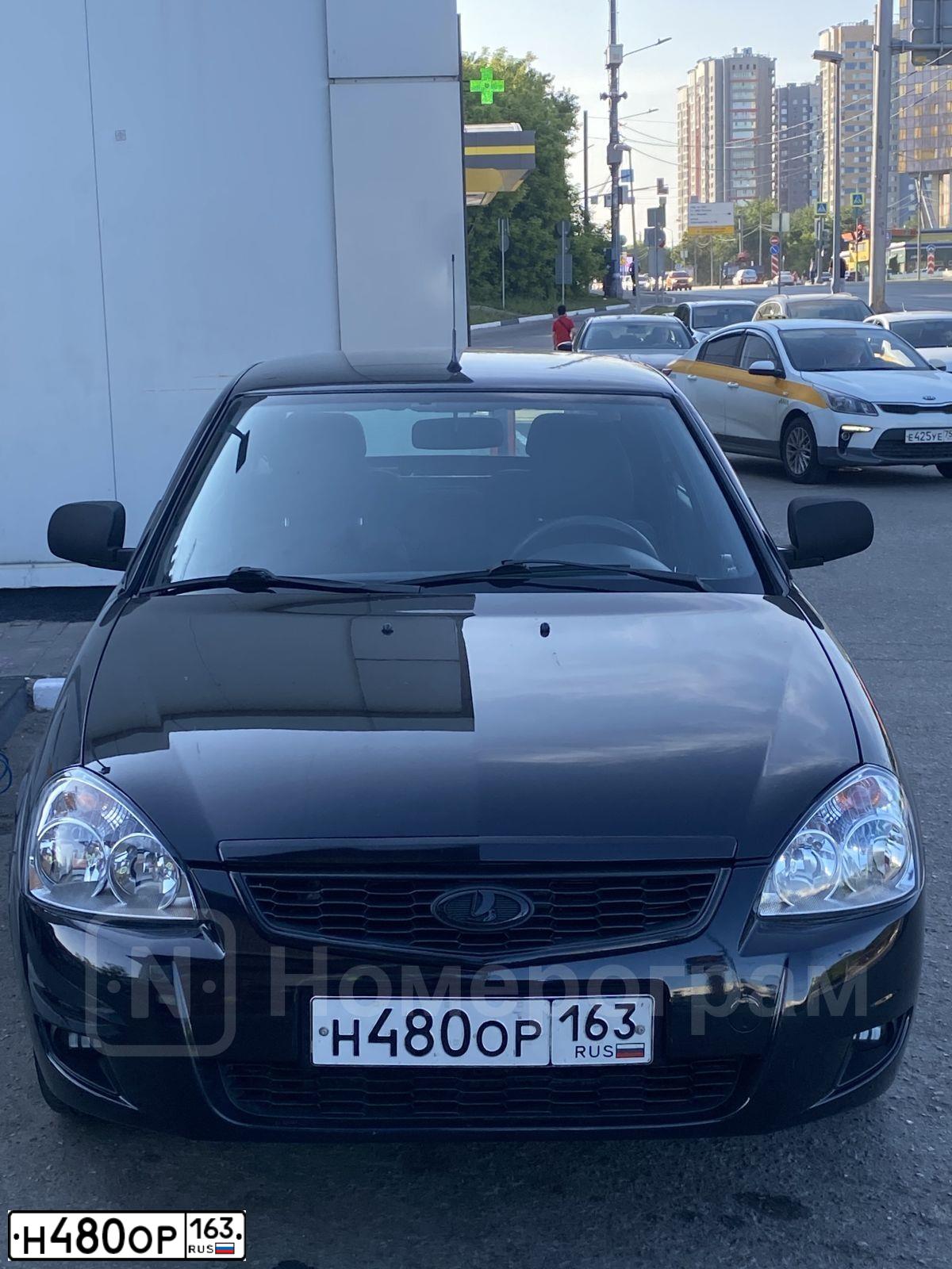 Фото автомобиля LADA 2170 PRIORA, 2011 — госномер Н480ОР163. Цвет: Сине-Черный