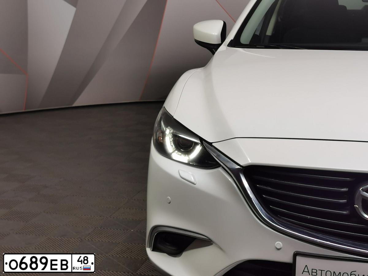 Фото автомобиля MAZDA 6, 2018 — госномер О689ЕВ48. Цвет: БЕЛЫЙ ПЕРЛАМУТР