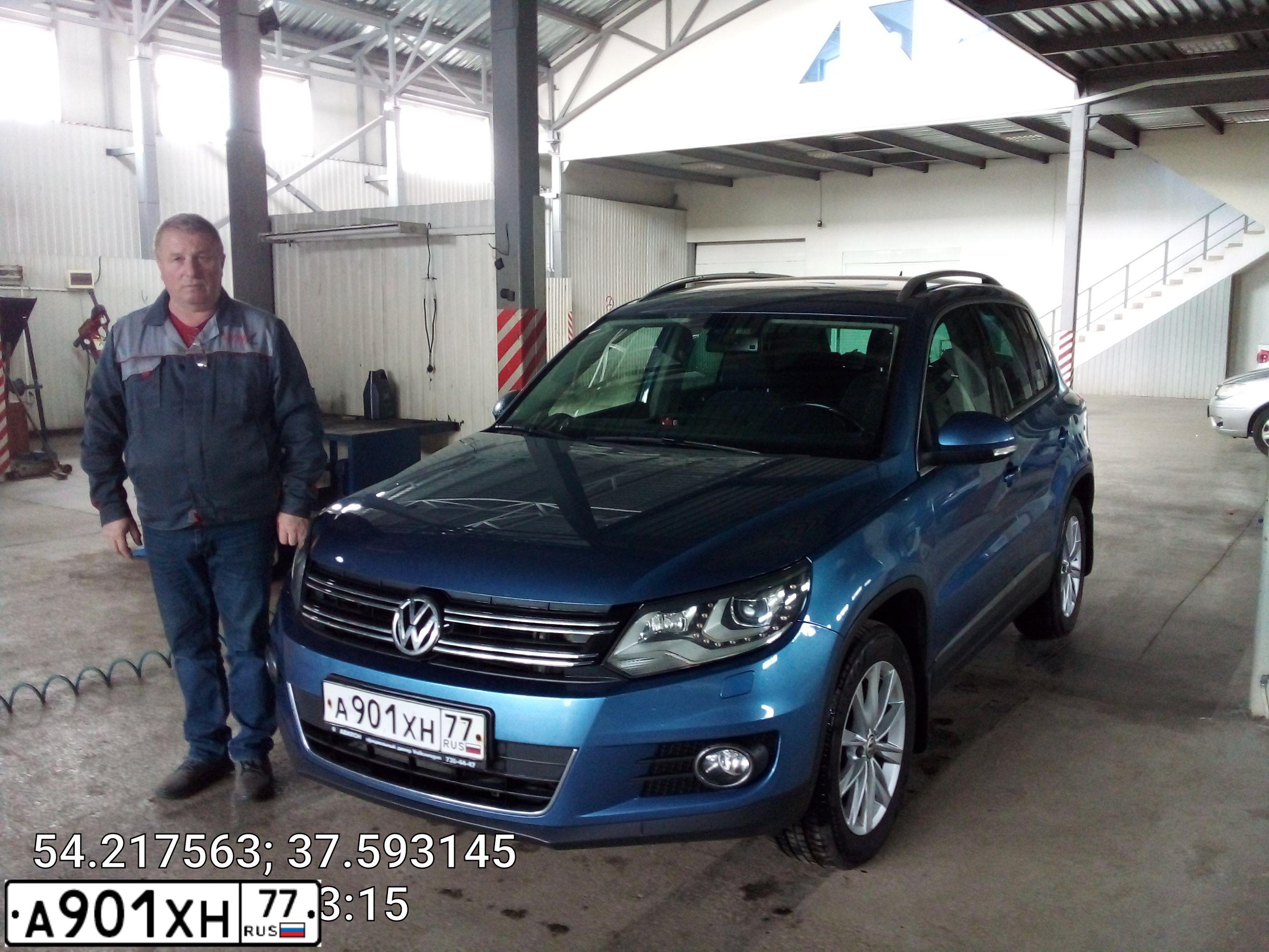 Фото автомобиля VOLKSWAGEN TIGUAN, 2012 — госномер У955МХ71. Цвет: СЕРО-СИНИЙ