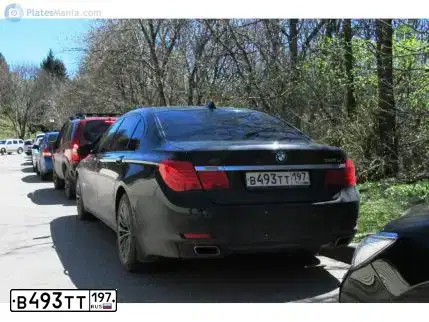Фото автомобиля BMW SERIE 7, 2010 — госномер В493ТТ197. Цвет: ЧЕРНЫЙ