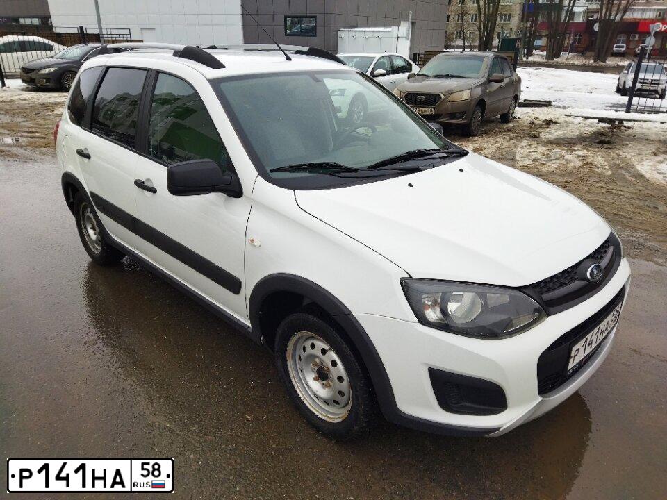 Фото автомобиля LADA 2194 KALINA, 2017 — госномер Р141НА58. Цвет: БЕЛЫЙ