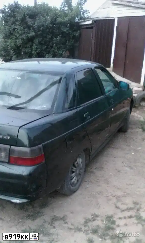 Фото автомобиля LADA 2110, 2004 — госномер В919КК30. Цвет: Темно-зеленый