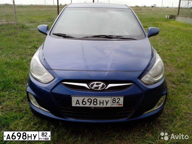 Фото автомобиля HYUNDAI SOLARIS, 2011 — госномер А698НУ82. Цвет: ТЕМНО-СИНИЙ