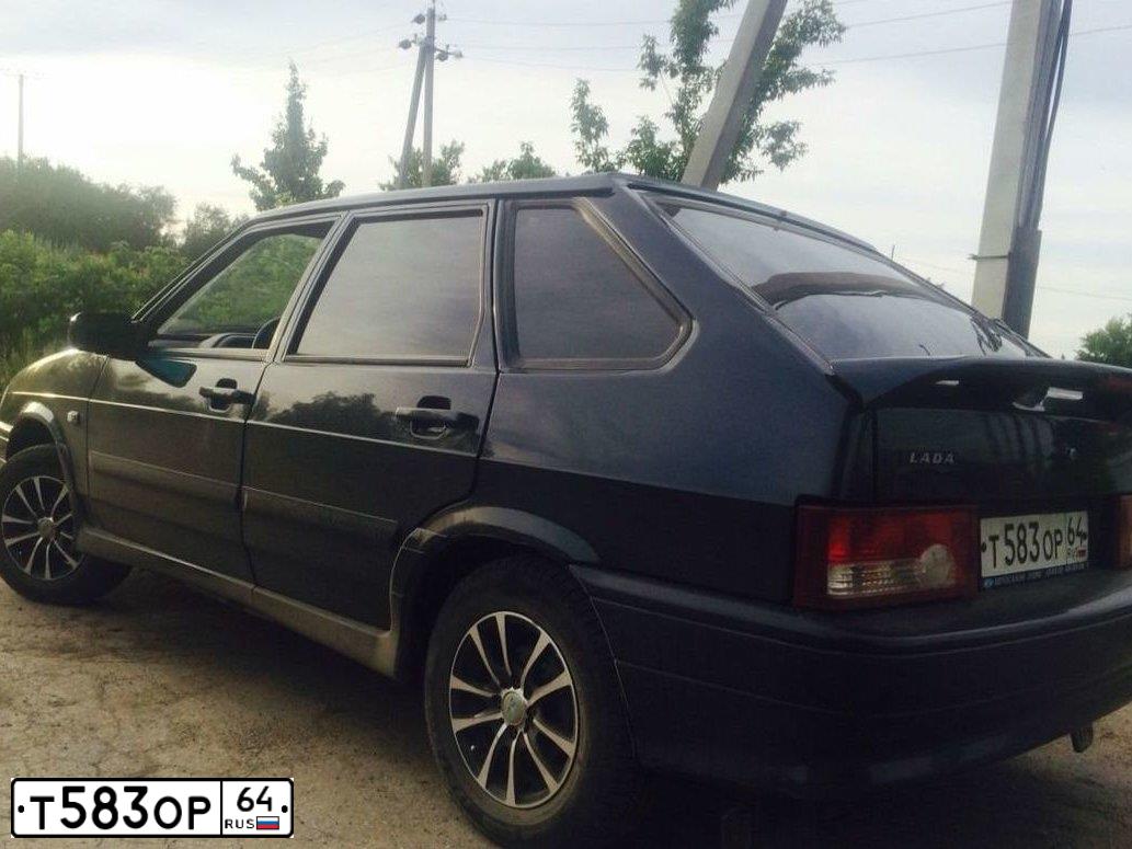 Фото автомобиля LADA 2114 SAMARA, 2007 — госномер Т583ОР64. Цвет: ЧЕРНЫЙ
