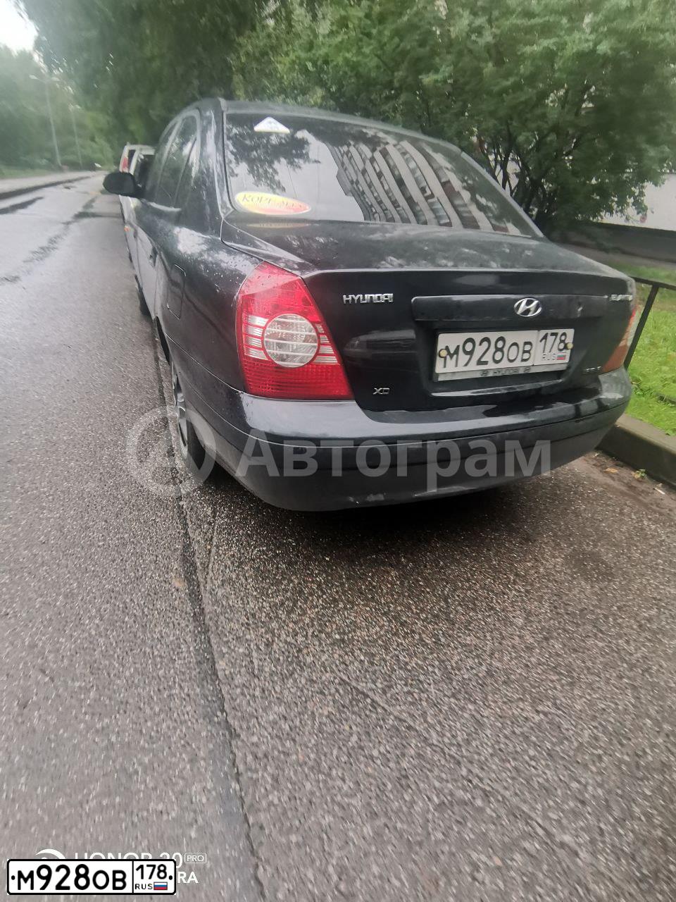 Фото автомобиля TAGAZ ELANTRA XD, 2008 — госномер М928ОВ178. Цвет: ЧЕРНЫЙ