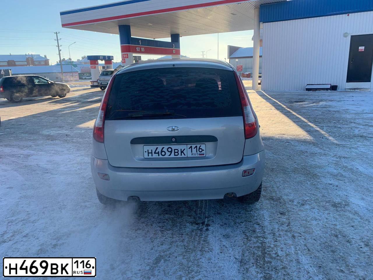 Фото автомобиля LADA 1119 KALINA, 2010 — госномер Н469ВК116. Цвет: Серебристый