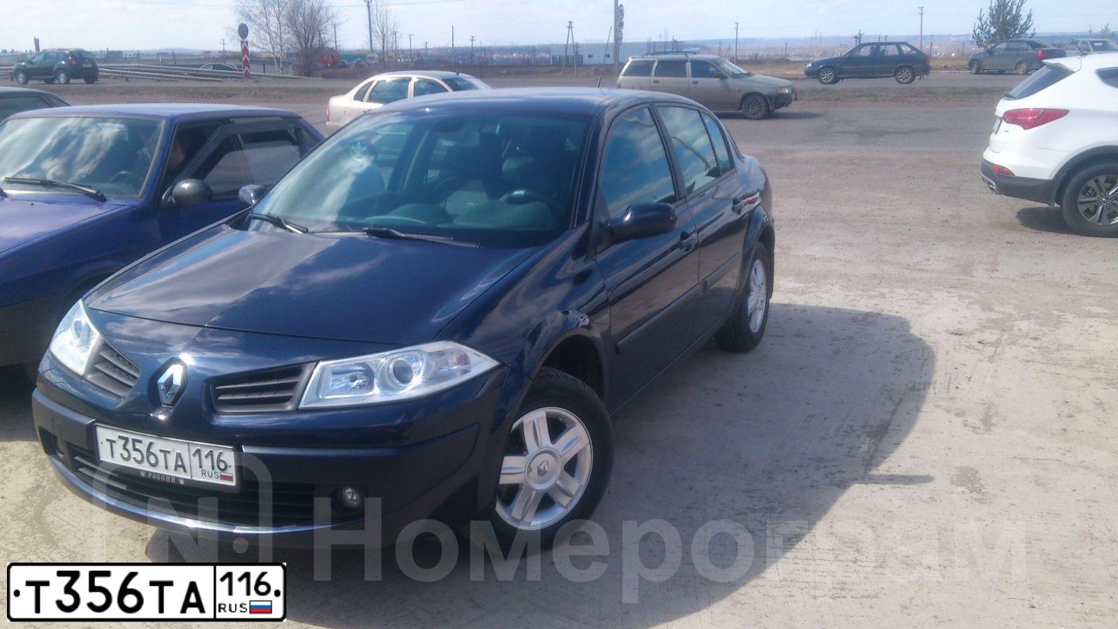 Фото автомобиля RENAULT MEGANE, 2007 — госномер Т356ТА116. Цвет: ТЕМНО-СИНИЙ