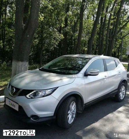 Фото автомобиля NISSAN QASHQAI, 2018 — госномер Т292ТО31. Цвет: Серебристый