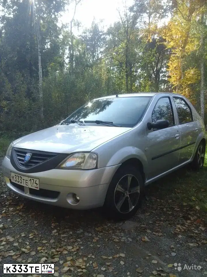 Фото автомобиля DACIA LOGAN, 2007 — госномер К333ТЕ174. Цвет: СЕРЕБРИСТЫЙ