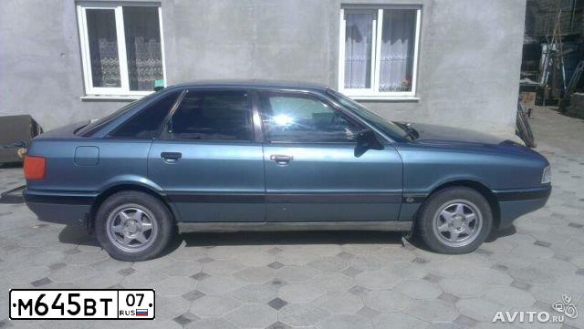 Фото автомобиля AUDI 80, 1989 — госномер К595АТ193. Цвет: СЕРО-ЗЕЛЕНЫЙ