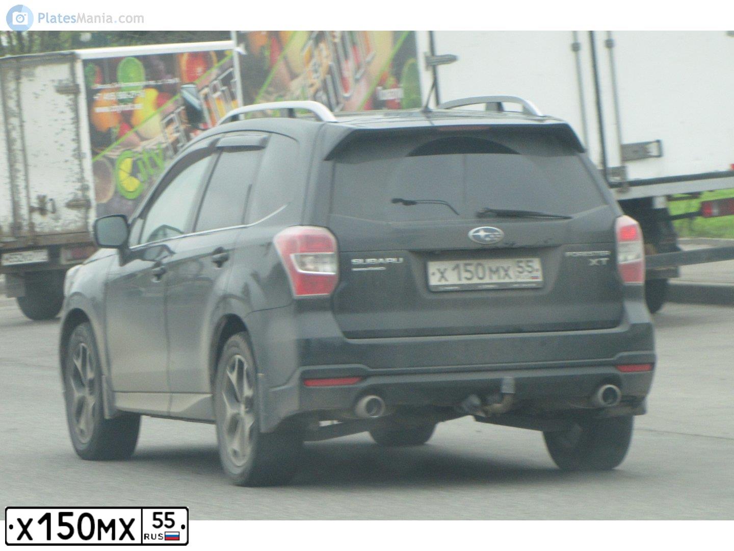 Фото автомобиля SUBARU FORESTER, 2013 — госномер Х150МХ55. Цвет: ЧЕРНЫЙ