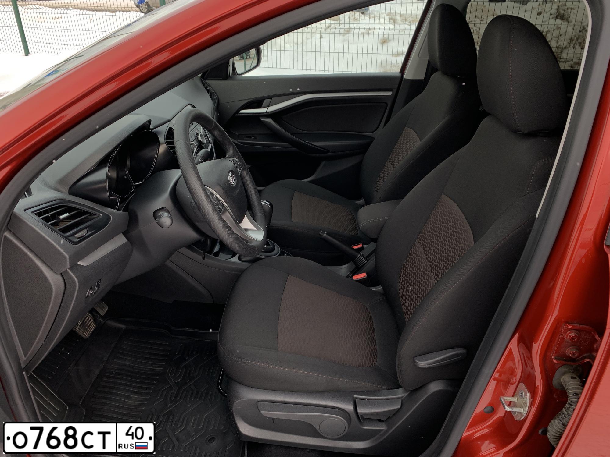 Фото автомобиля LADA GRANTA, 2018 — госномер О350ОР71. Цвет: Красный