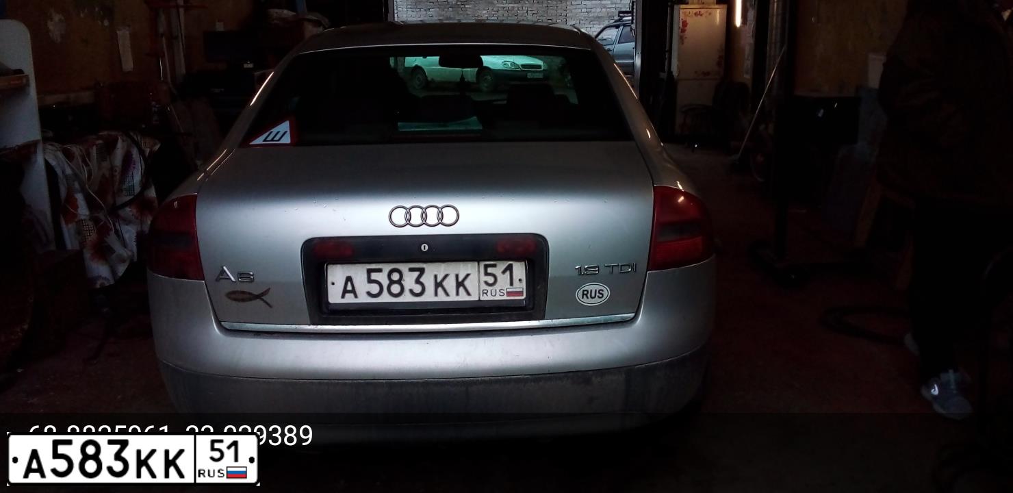 Фото автомобиля AUDI A6, 2000 — госномер А583КК51. Цвет: СЕРЕБРИСТЫЙ