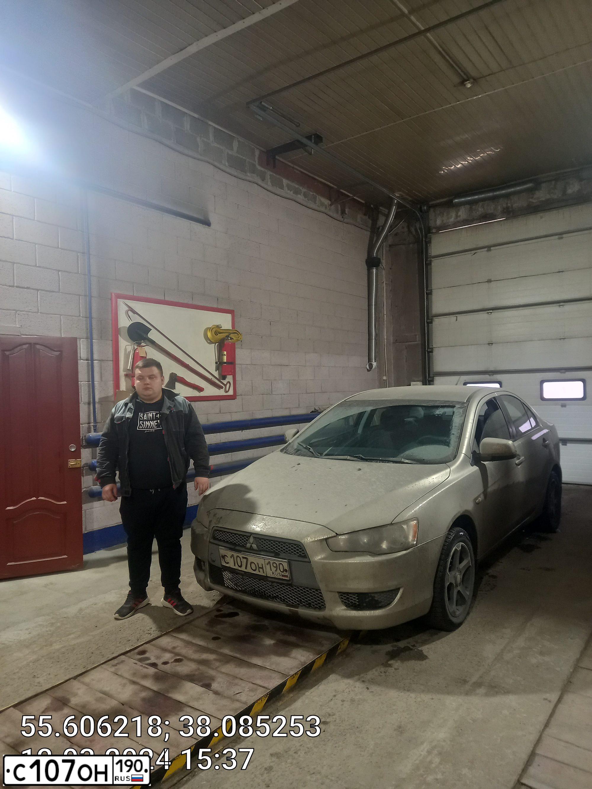 Фото автомобиля MITSUBISHI LANCER, 2008 — госномер О905АС185. Цвет: БЕЖЕВЫЙ