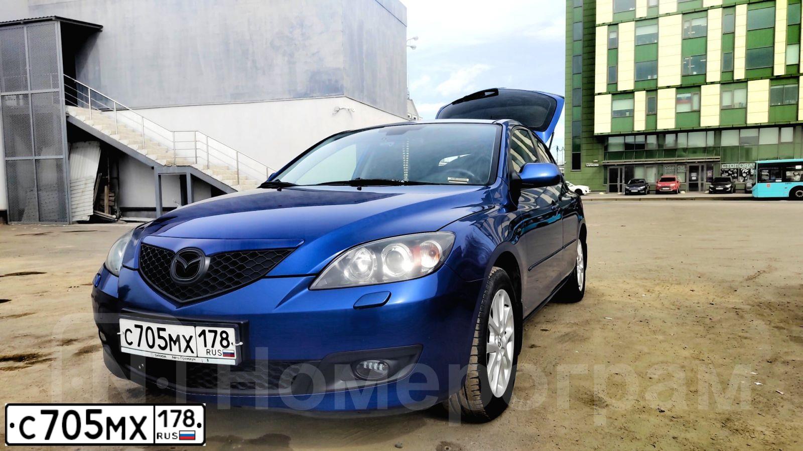 Фото автомобиля MAZDA 3, 2008 — госномер С705МХ178. Цвет: синий