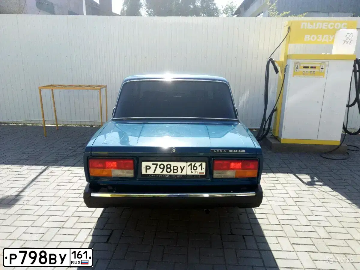 Фото автомобиля LADA 2107, 2008 — госномер Р798ВУ161. Цвет: СИНИЙ