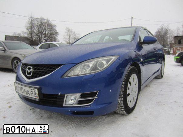Фото автомобиля MAZDA 6, 2007 — госномер К108КР53. Цвет: синий