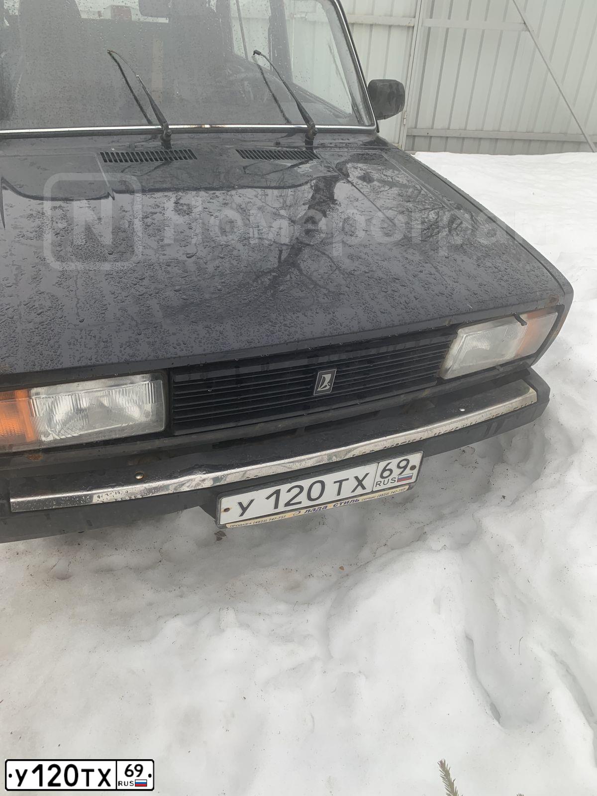 Фото автомобиля LADA 2104, 2007 — госномер У120ТХ69. Цвет: ЧЕРНЫЙ ЖЕМЧУГ