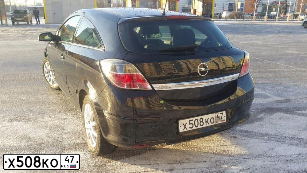 Фото автомобиля OPEL ASTRA, 2007 — госномер Х508КО47. Цвет: ЧЕРНЫЙ