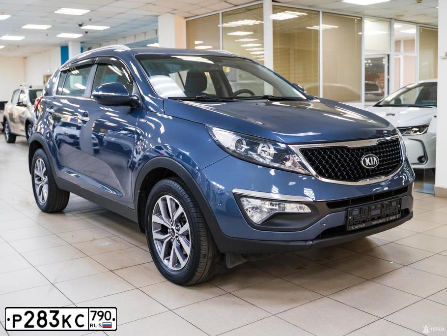 Фото автомобиля KIA SPORTAGE, 2014 — госномер Т675РТ152. Цвет: синий