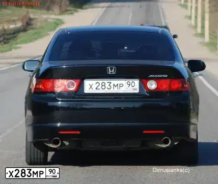 Фото автомобиля HONDA ACCORD, 2007 — госномер Х283МР90. Цвет: ЧЕРНЫЙ