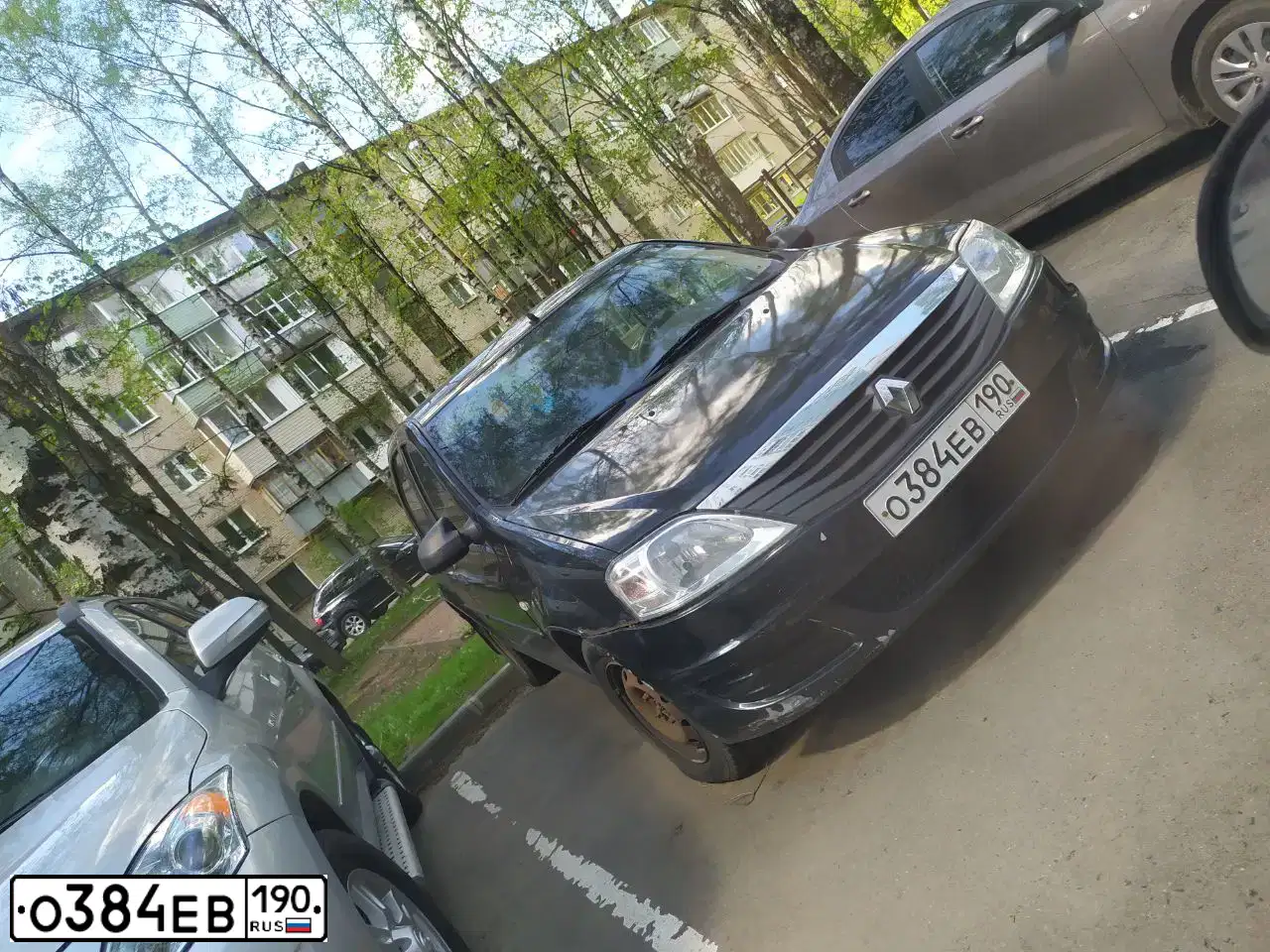 Фото автомобиля RENAULT LOGAN, 2010 — госномер О893ВК797. Цвет: ЧЕРНЫЙ