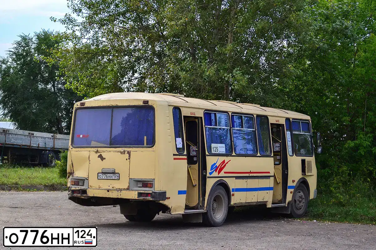 Фото автомобиля PAZ 4234, 2007 — госномер О776НН124. Цвет: БЕЖЕВЫЙ