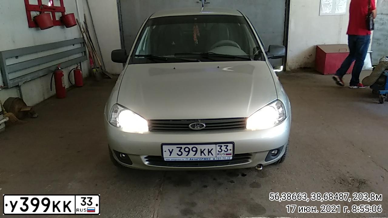 Фото автомобиля LADA 1118 KALINA, 2010 — госномер У399КК33. Цвет: ЖЕЛТЫЙ