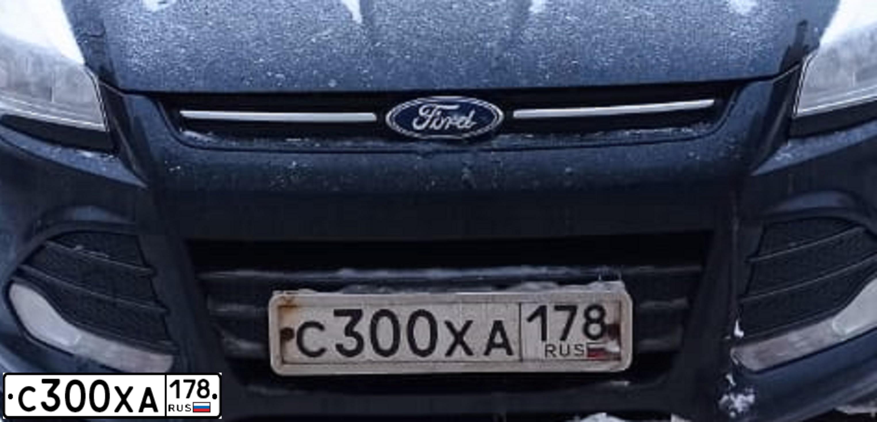 Фото автомобиля FORD KUGA, 2014 — госномер С300ХА178. Цвет: ЧЕРНЫЙ