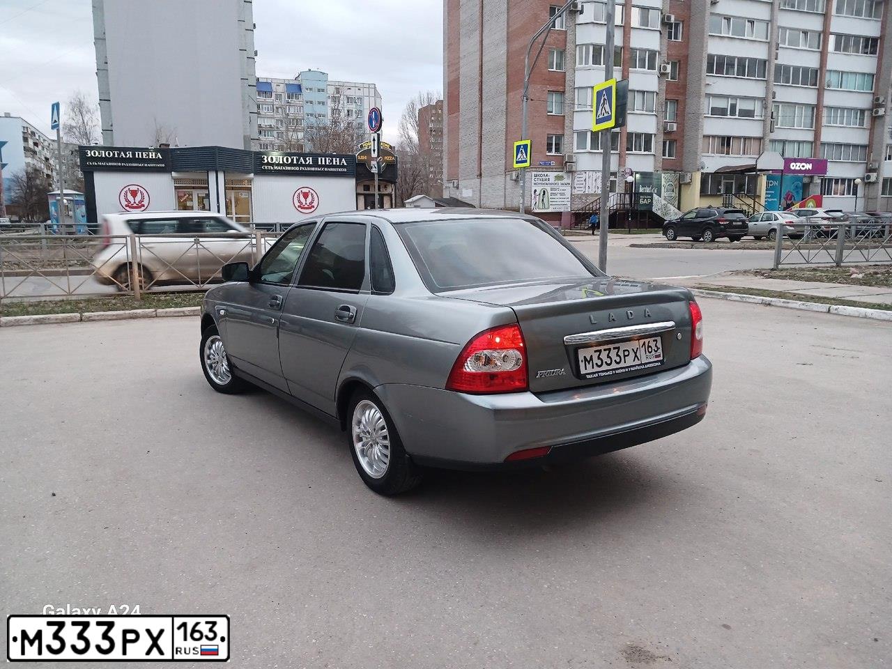 Фото автомобиля LADA 2170 PRIORA, 2007 — госномер М333РХ163. Цвет: ЧЕРНЫЙ