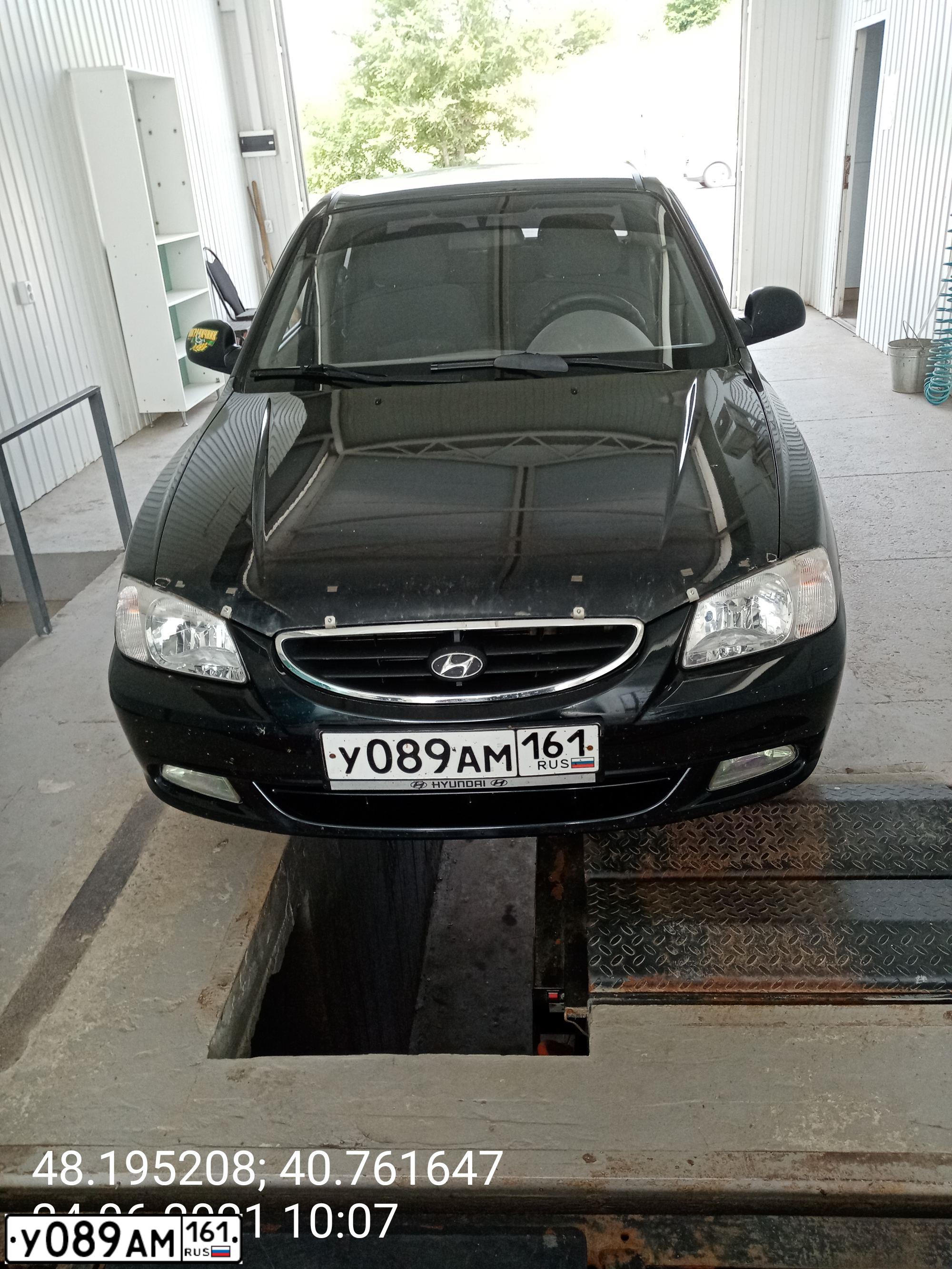 Фото автомобиля TAGAZ ACCENT, 2008 — госномер У089АМ161. Цвет: ЧЕРНЫЙ