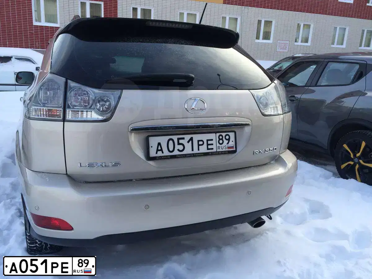 Фото автомобиля LEXUS RX, 2007 — госномер А051РЕ89. Цвет: БЕЖЕВЫЙ