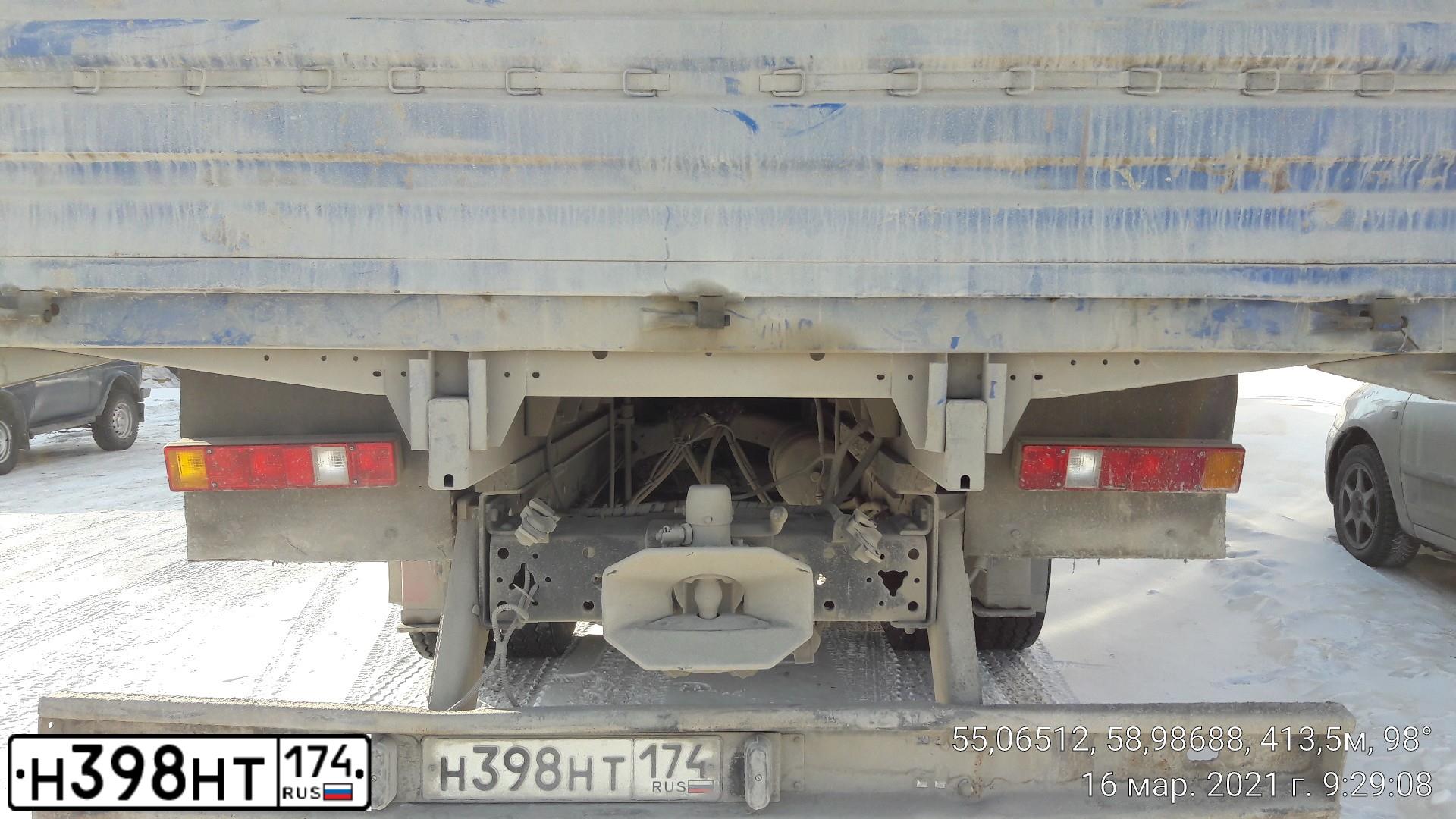 Фото автомобиля KAMAZ 65117 /6X4/, 2011 — госномер Н398НТ174. Цвет: СИНИЙ