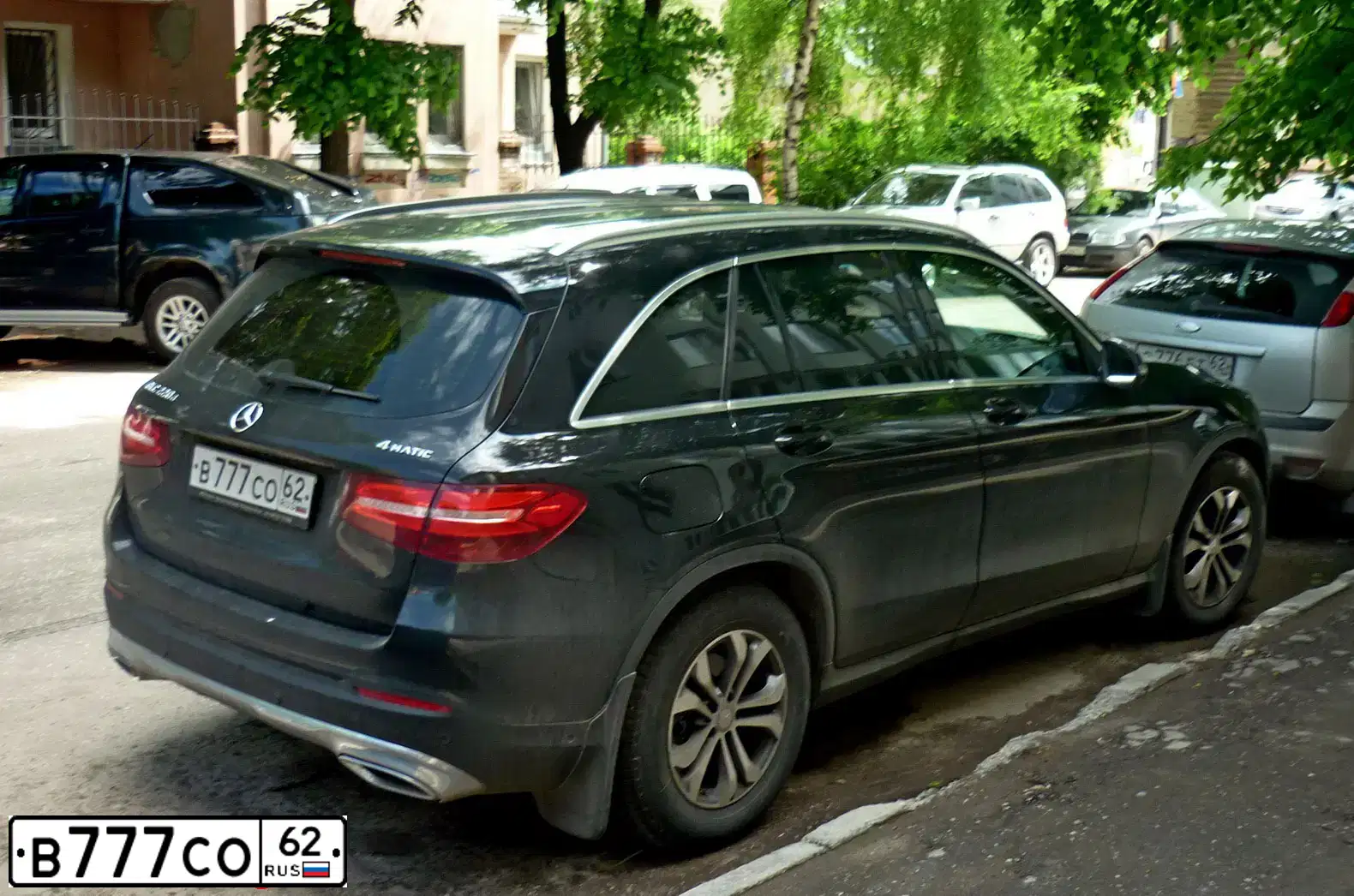 Фото автомобиля MERCEDES GLC-KLASSE, 2015 — госномер В777СО62. Цвет: ЧЕРНЫЙ