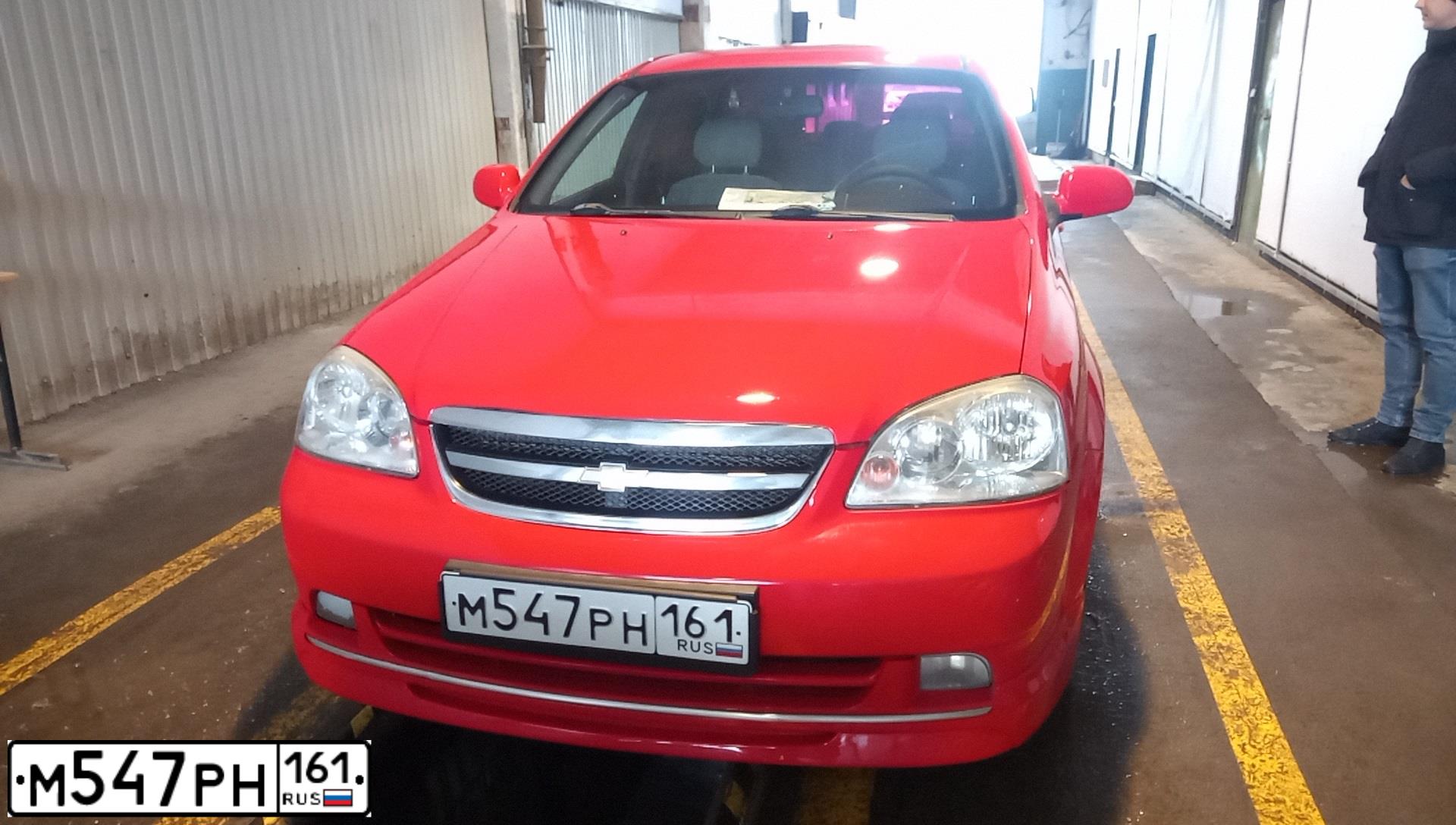 Фото автомобиля CHEVROLET LACETTI, 2008 — госномер В195ОС180. Цвет: Красный