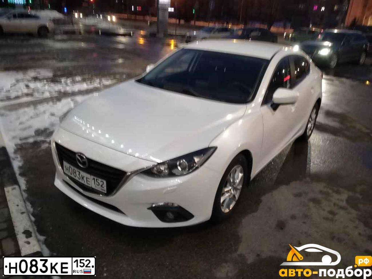 Фото автомобиля MAZDA 3, 2014 — госномер В417ТС37. Цвет: Белый